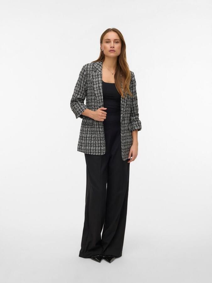 Vero Moda Lange blazer VMFRIDA LS REGULAR BLAZER NOOS zonder sluiting en met gerimpelde 3 4 mouw - Foto 4