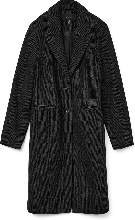 Vero Moda Lange jas VMBLAZA HERINGBONE LONG WOOL COAT GA BOO