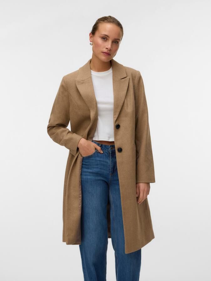 Vero Moda Lange jas VMBLAZA HERINGBONE LONG WOOL COAT GA BOO - Foto 5