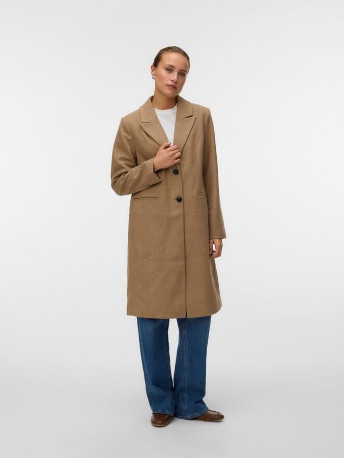 Vero Moda Lange jas VMBLAZA HERINGBONE LONG WOOL COAT GA BOO - Foto 2