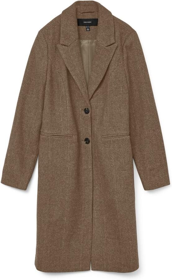 Vero Moda Lange jas VMBLAZA HERINGBONE LONG WOOL COAT GA BOO - Foto 4