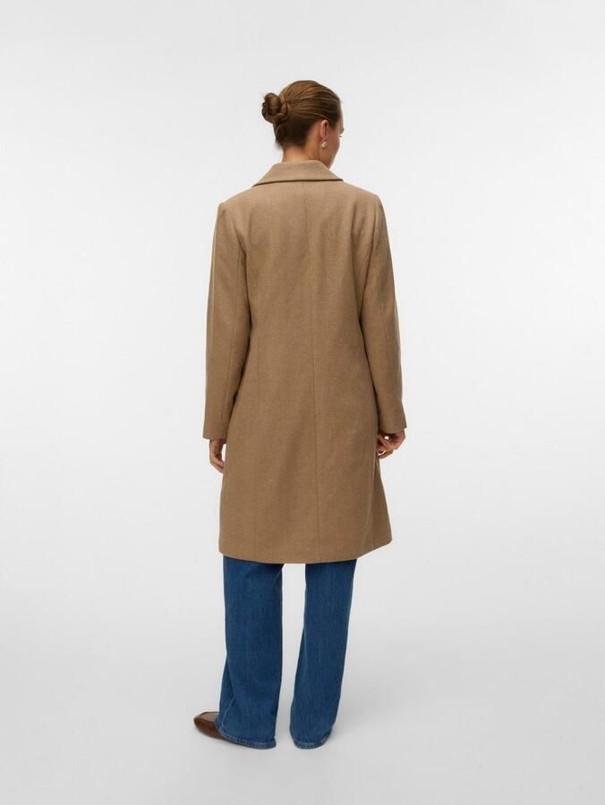 Vero Moda Lange jas VMBLAZA HERINGBONE LONG WOOL COAT GA BOO - Foto 3