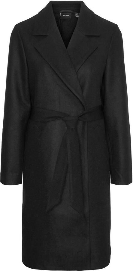 Vero Moda Getailleerde lange jas met strikceintuur model 'FORTUNEAYA' - Foto 3