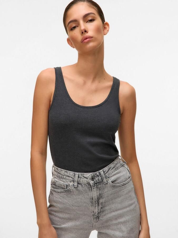 Vero Moda Mouwloze top van biologisch katoen Grijs Dames - Foto 2