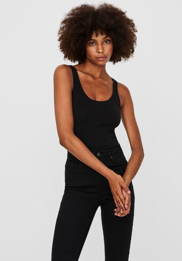 Vero Moda Vmmaxi MY Soft Long Tank TOP Noos Zwart Black Dames - Foto 7