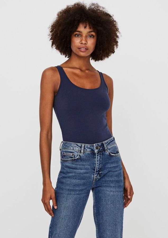 Vero Moda Mouwloze Top Blauw Dames