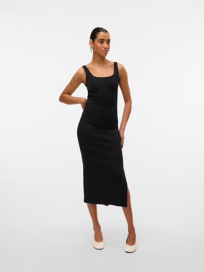 Vero Moda Nauwsluitende vrijetijdsjurk met zijsplit model 'CHLOE' - Foto 4