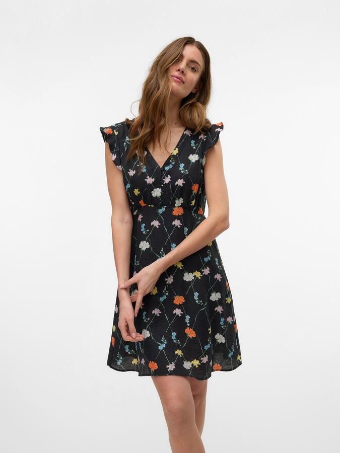 Vero Moda Maxi-jurk VMFLORA OLGA CS SHORT DRESS WVN GA - Foto 6