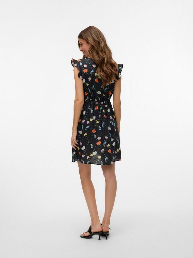 Vero Moda Maxi-jurk VMFLORA OLGA CS SHORT DRESS WVN GA - Foto 3