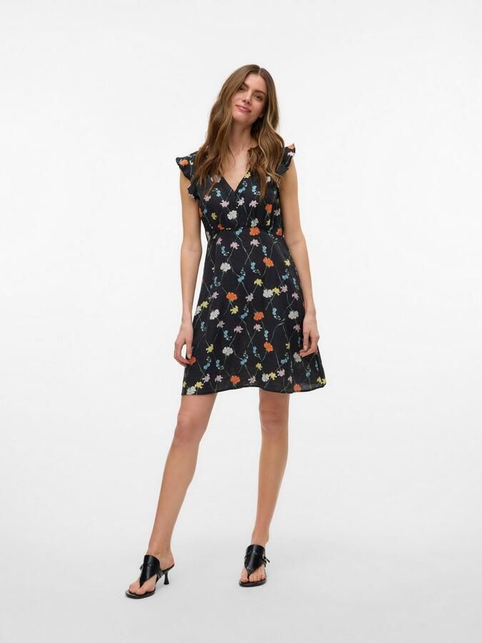 Vero Moda Maxi-jurk VMFLORA OLGA CS SHORT DRESS WVN GA - Foto 4