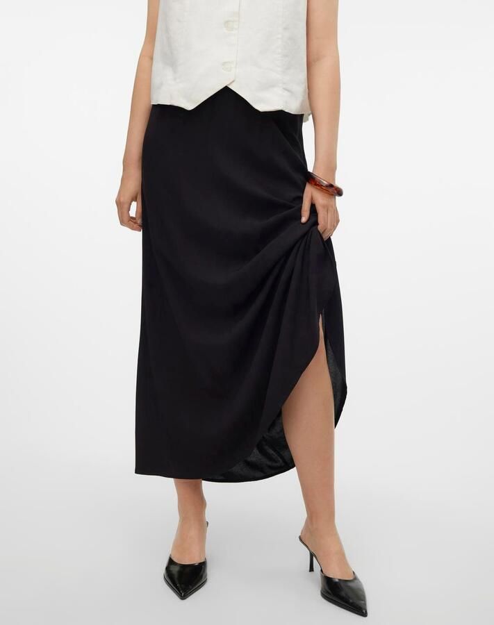 Vero Moda Uitlopende midirok van pure viscose model 'ALBA' - Foto 6