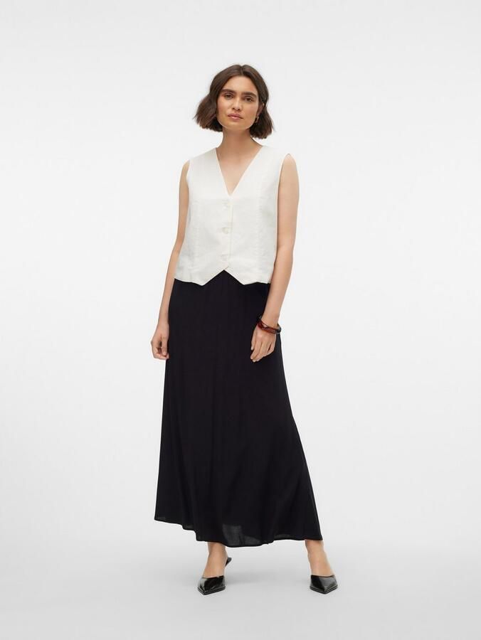 Vero Moda Uitlopende midirok van pure viscose model 'ALBA' - Foto 4