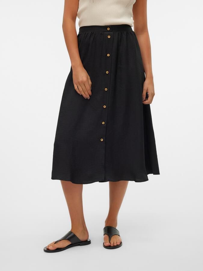 Vero Moda Maxirok VMMELANEY HW BUTTON CALF SKIRT WVN NOOS - Foto 11