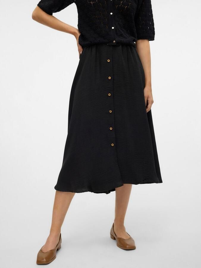 Vero Moda Maxirok VMMELANEY HW BUTTON CALF SKIRT WVN NOOS - Foto 3