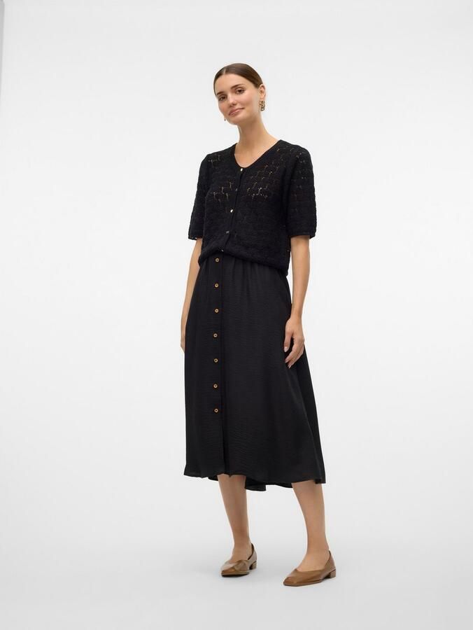 Vero Moda Maxirok VMMELANEY HW BUTTON CALF SKIRT WVN NOOS - Foto 4