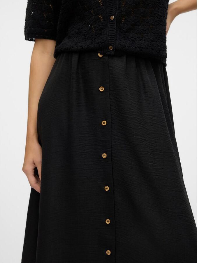 Vero Moda Maxirok VMMELANEY HW BUTTON CALF SKIRT WVN NOOS