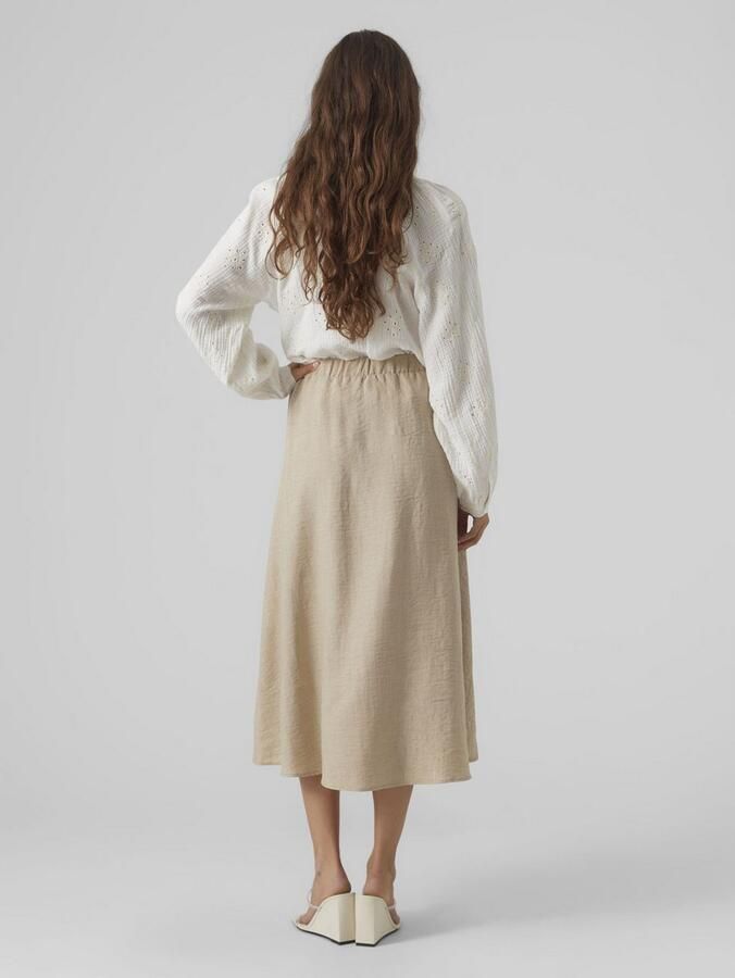 Vero Moda Maxirok VMMELANEY HW BUTTON CALF SKIRT WVN NOOS - Foto 2