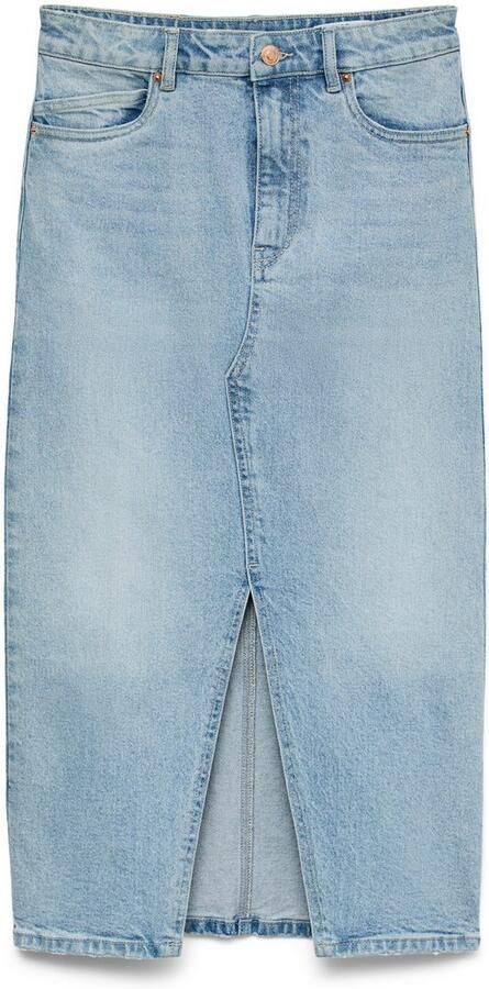 Vero Moda Lichtblauwe Denim Rok met Voorsplit Blue Dames - Foto 9