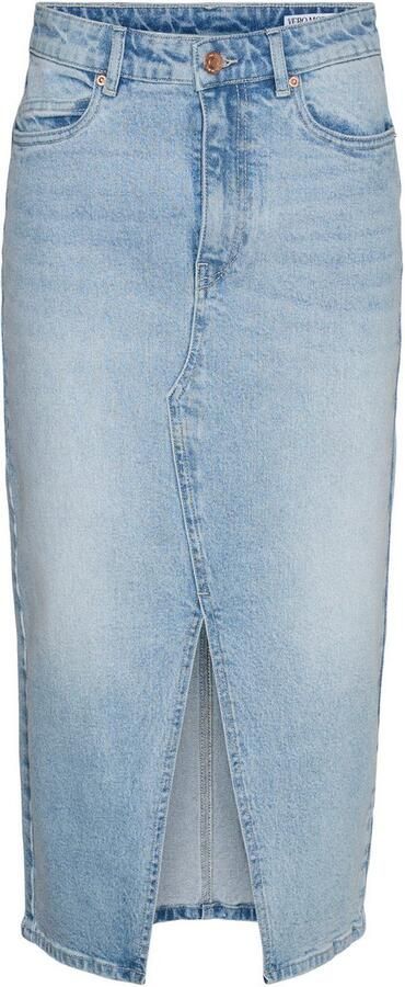 Vero Moda Lichtblauwe Denim Rok met Voorsplit Blue Dames - Foto 7