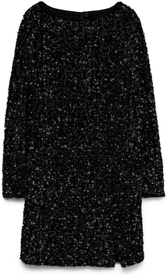Vero Moda Midi-jurk VMBELLA LS SHORT SQ DRESS JRS GA Partyjurk feestelijk met pailletten - Foto 4