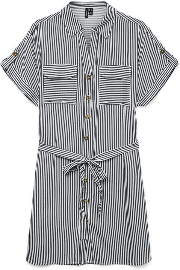 Vero Moda Getailleerde mini-jurk van pure viscose model 'BUMPY' - Foto 6