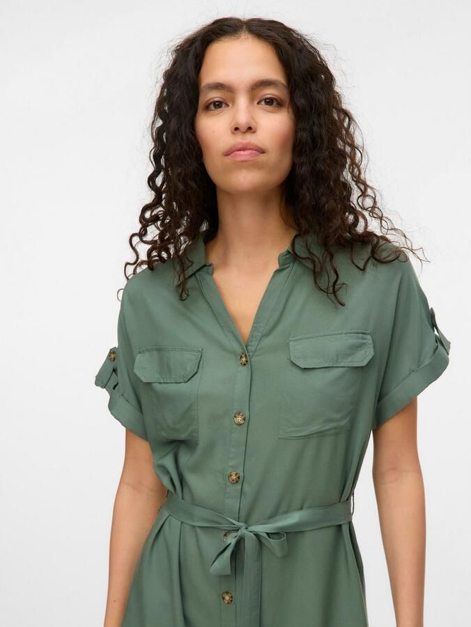 Vero Moda Getailleerde mini-jurk van pure viscose model 'BUMPY' - Foto 4