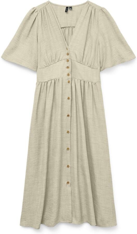 Vero Moda Midi-jurk VMMELANEY 2 4 BLK DRESS WVN NOOS - Foto 5