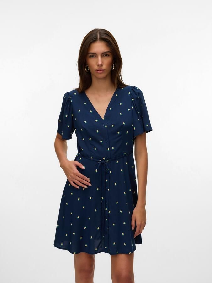 Vero Moda Mini-jurk VMALBA SS SHORT DRESS WVN NOOS - Foto 7
