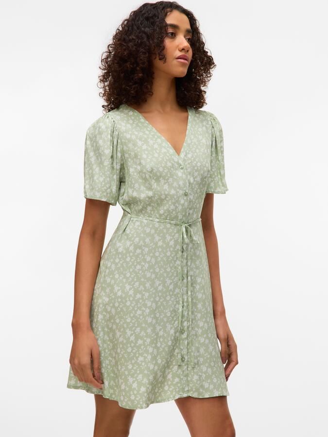 Vero Moda Mini-jurk VMALBA SS SHORT DRESS WVN NOOS - Foto 6