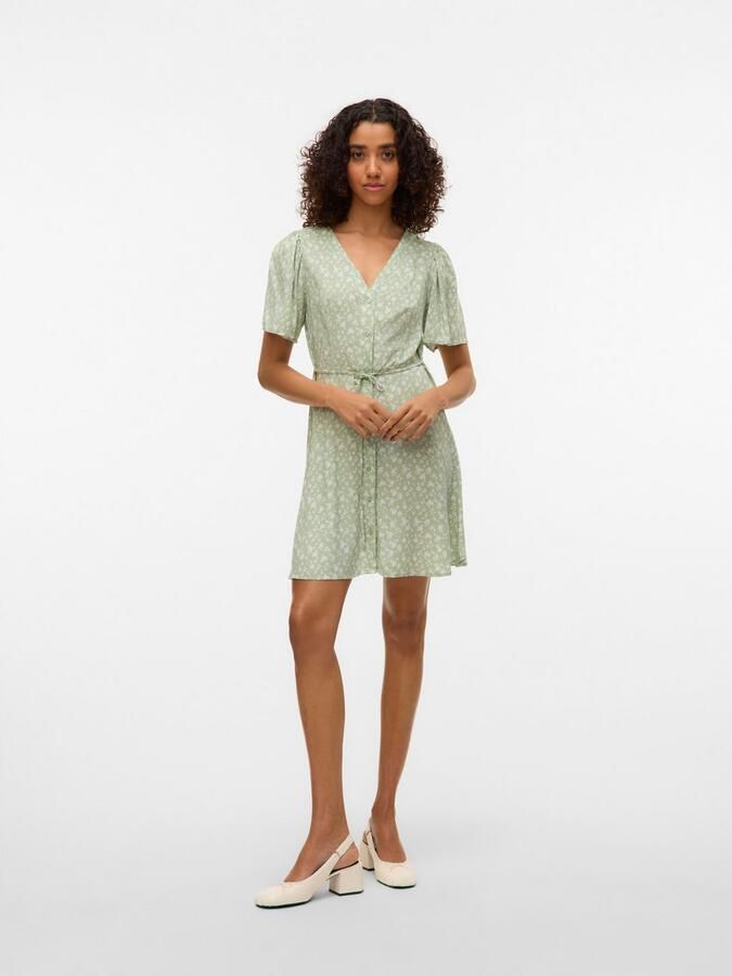Vero Moda Mini-jurk VMALBA SS SHORT DRESS WVN NOOS - Foto 2