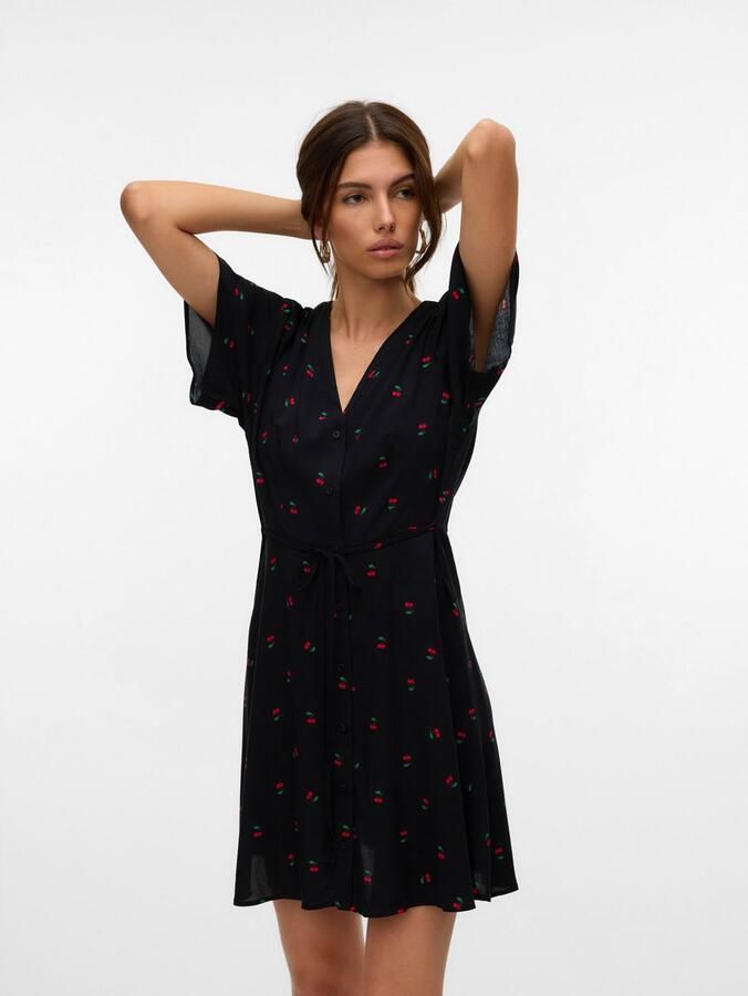 Vero Moda Mini-jurk VMALBA SS SHORT DRESS WVN NOOS - Foto 2