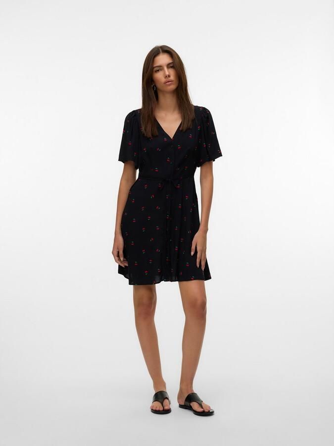 Vero Moda Mini-jurk VMALBA SS SHORT DRESS WVN NOOS - Foto 4