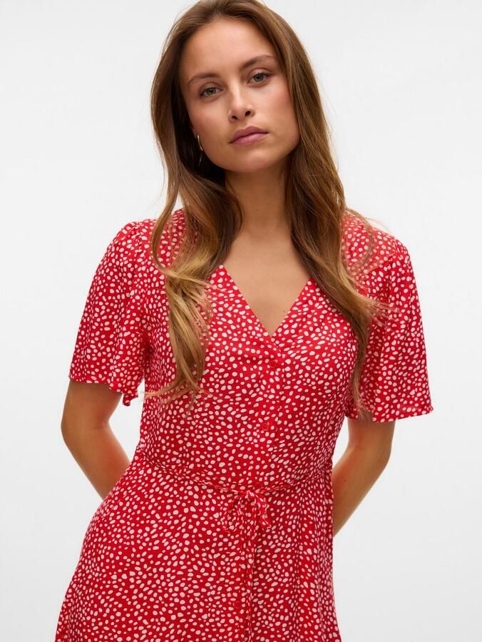 Vero Moda Mini-jurk VMALBA SS SHORT DRESS WVN NOOS - Foto 4