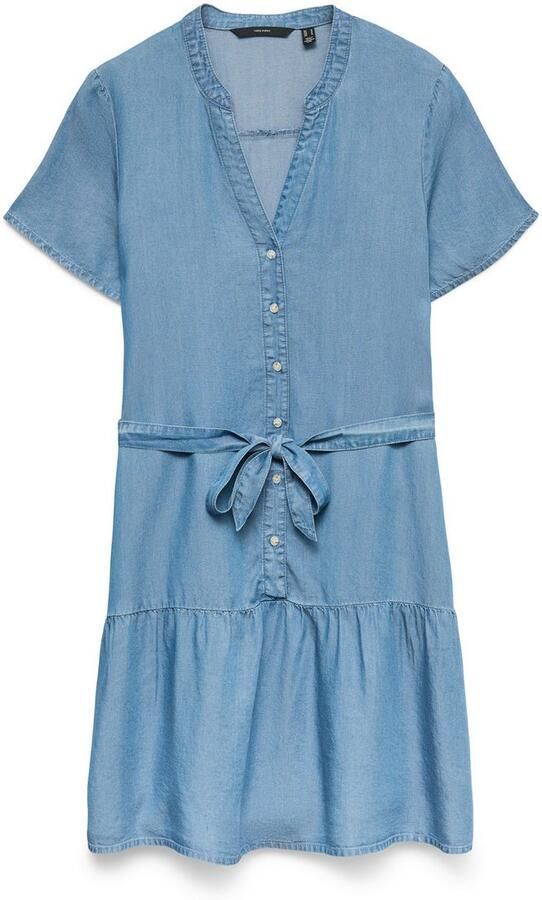 Vero Moda Mini-jurk VMFLEUR SS SHORT BELT TENCEL DRESS GA