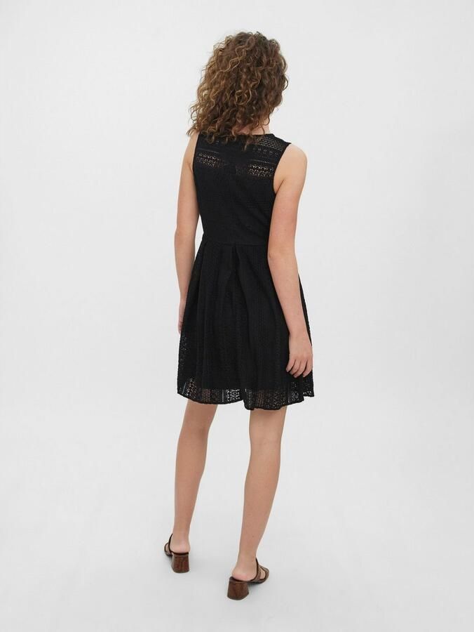Vero Moda Mini-jurk VMHONEY LACE S L O-NECK SHORT DRESS WVN - Foto 4