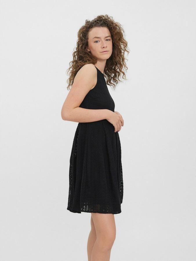 Vero Moda Mini-jurk VMHONEY LACE S L O-NECK SHORT DRESS WVN - Foto 2
