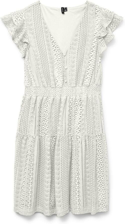 Vero Moda Mini-jurk VMHONEY LACE V-HALS KORTE DRESS WVN GA - Foto 4
