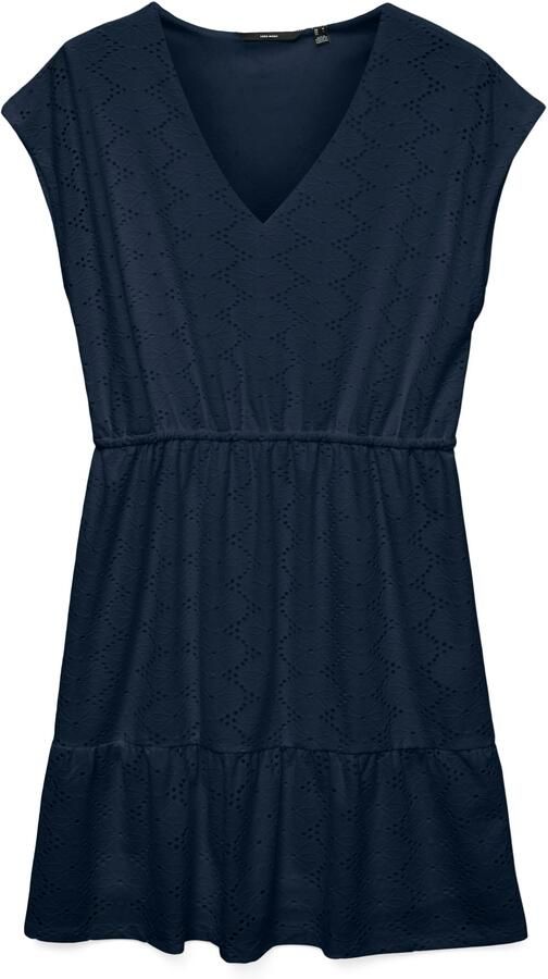 Vero Moda Mini-jurk VMKIM CS V-NECK SHORT DRESS JRS GA