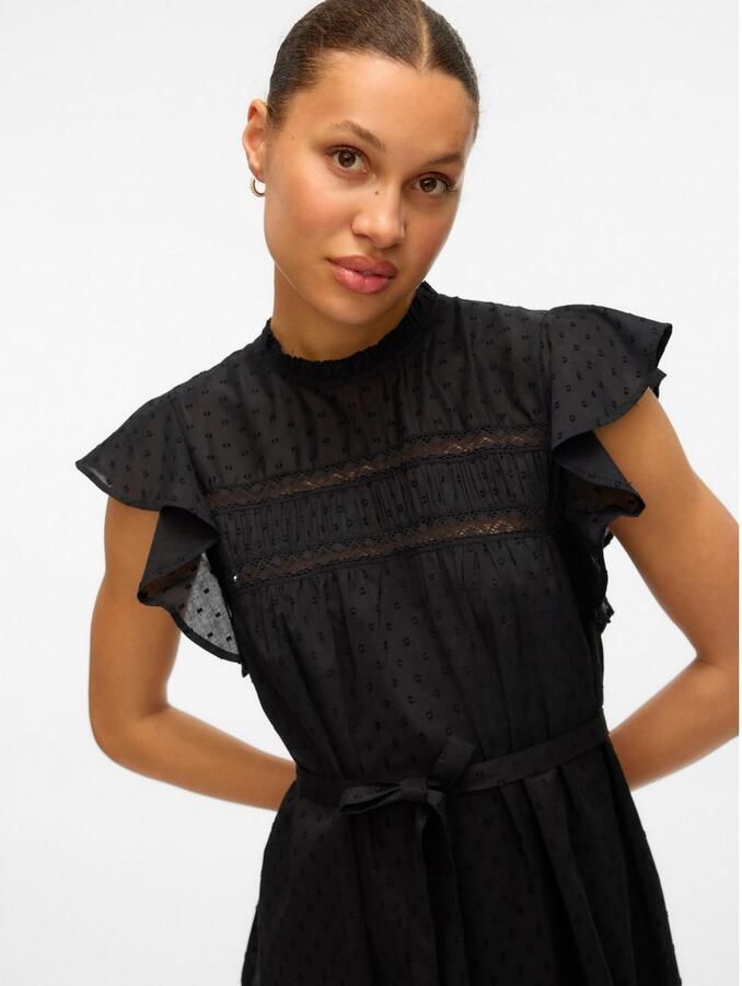 Vero Moda Mini-jurk VMTRINE SL SHORT LACE DRESS WVN GA NOOS