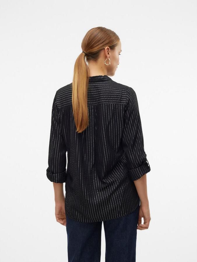 Vero Moda Regular fit overhemdblouse van viscosemix model 'BUMPY' - Foto 5