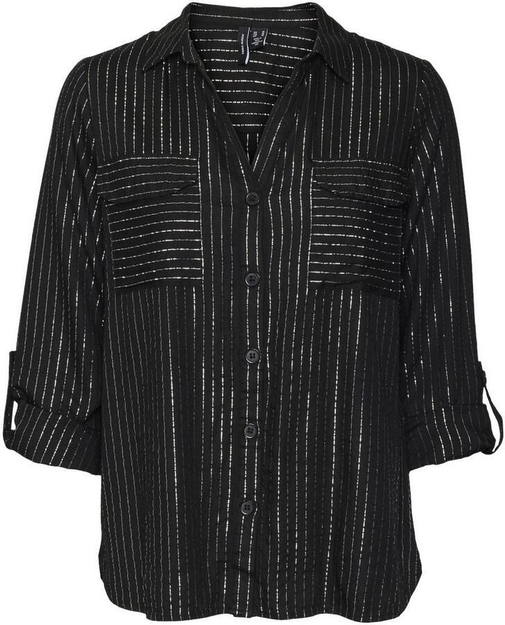 Vero Moda Regular fit overhemdblouse van viscosemix model 'BUMPY' - Foto 2
