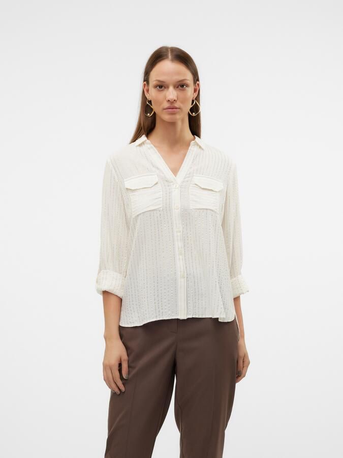 Vero Moda Regular fit overhemdblouse van pure viscose model 'BUMPY' - Foto 6