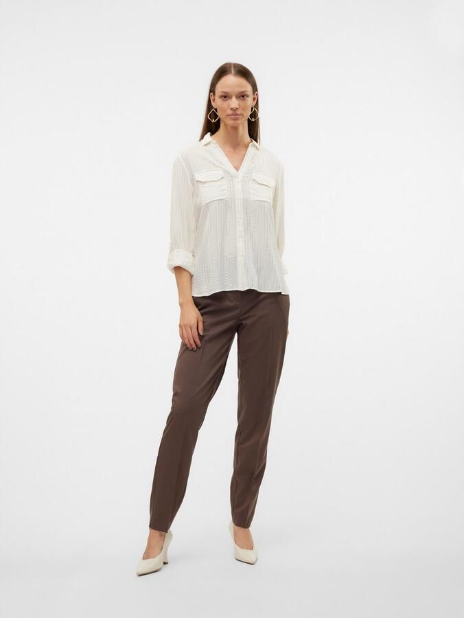 Vero Moda Regular fit overhemdblouse van pure viscose model 'BUMPY' - Foto 5