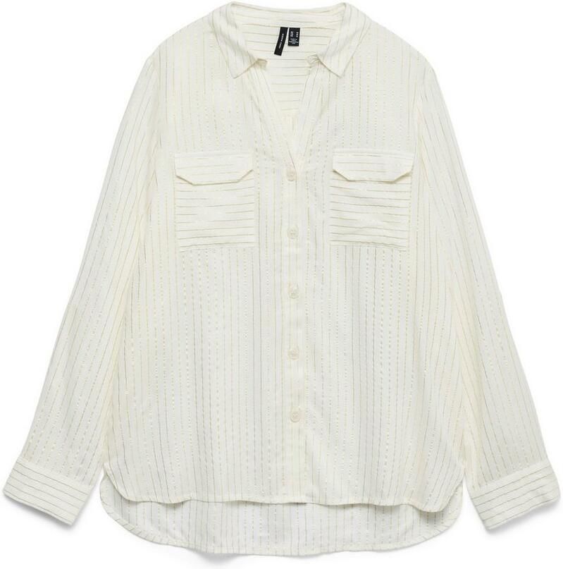 Vero Moda Regular fit overhemdblouse van pure viscose model 'BUMPY'