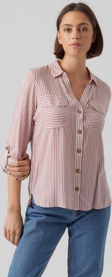 Vero Moda Regular fit overhemdblouse van pure viscose model 'BUMPY' - Foto 5