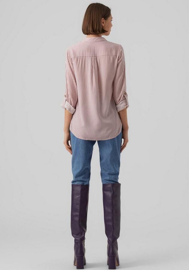Vero Moda Regular fit overhemdblouse van pure viscose model 'BUMPY' - Foto 4