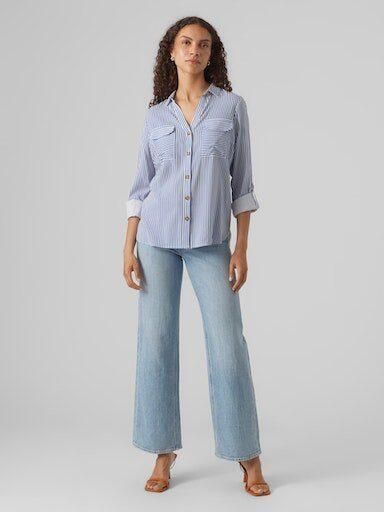 Vero Moda Regular fit overhemdblouse van pure viscose model 'BUMPY' - Foto 3