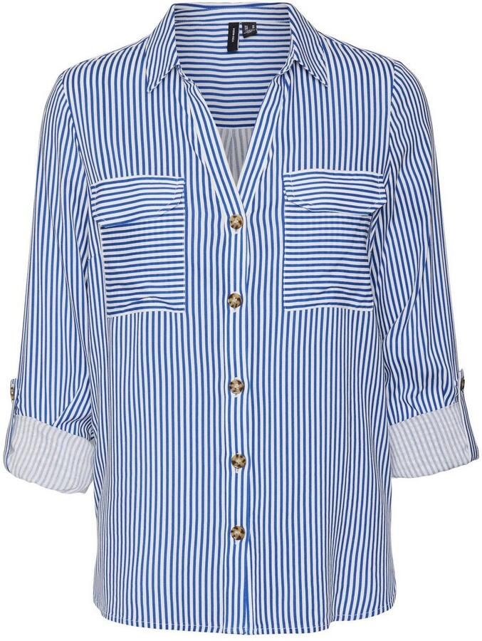 Vero Moda Regular fit overhemdblouse van pure viscose model 'BUMPY'