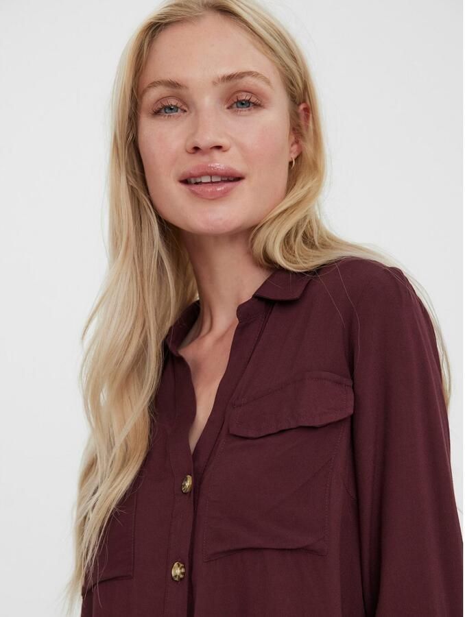 Vero Moda Regular fit overhemdblouse van pure viscose model 'BUMPY' - Foto 2