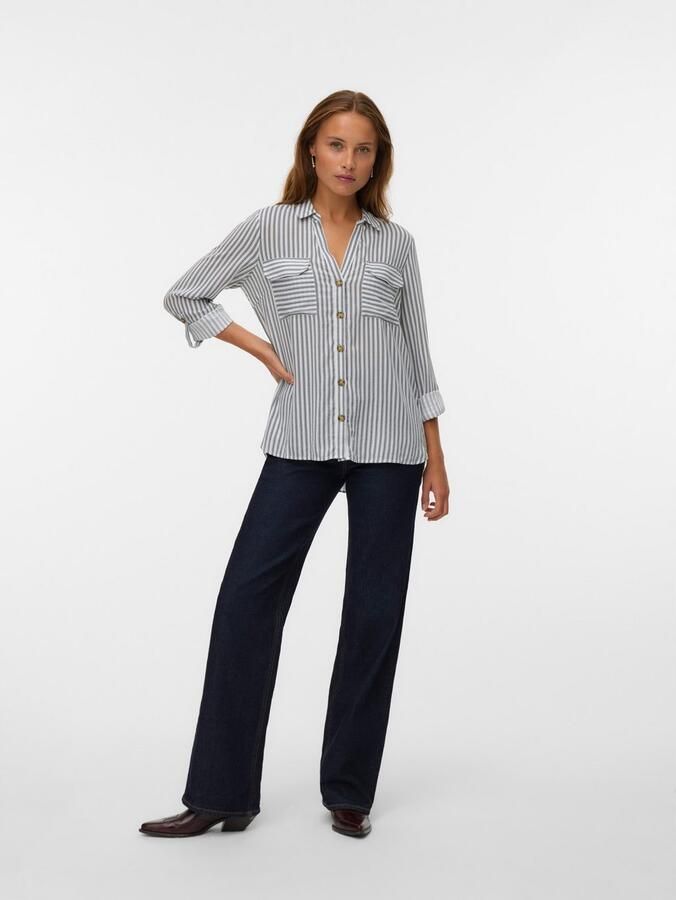 Vero Moda Regular fit overhemdblouse van pure viscose model 'BUMPY' - Foto 3